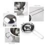 NyxSeat Bol à fondre au bain-marie 400 ml + 1 petite spatule en plastique – Casserole en acier inoxydable 304 pour chocolat, cho