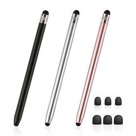KRYMSON Lot de 3 stylets à double tête pour écran tactile en caoutchouc