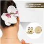 Lot de 8 paires de fermoirs de boucles d'oreilles dorés, en forme de disque, fermoirs de boucles d'oreilles tendance, conviennen