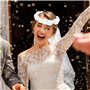 RELKLYU Veille De Guirlande 1 Pièce, Voile De Guirlande Nuptiale, Voile Élé Et Simple, Accessoires De Vêtements De Mariée.