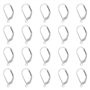 20 Pièces De Boucle d'oreille en Métal Argenté