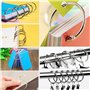 Anneaux de Livre,40 PCS Anneaux de Reliure Métalliques Anneaux Articulés 30mm Anneaux pour Connexion de Feuilles Anneaux de Clas