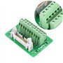 Keenso Connecteur de Bloc de Jonction Mâle 20Pin Support d'Interface d'Automate avec sur Rail DIN