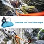 Descendeur d'escalade Butée autobloquante Alpinisme Mousqueton Attache pour Corde