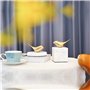 Tiardey 2 PCS Oiseaux Décoratifs Art Figurines en Métal - Animaux Abstraits Artisanat Statues Ornements Modernes pour Bureau Déc