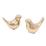 Tiardey 2 PCS Oiseaux Décoratifs Art Figurines en Métal - Animaux Abstraits Artisanat Statues Ornements Modernes pour Bureau Déc
