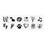 Tiardey 12 Pcs Mini Tampons en Caoutchouc en Bois Mignon DIY Diary Scrapbook Stamps Set avec Bo?Te en Bois - Amour + Mariage