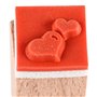 Tiardey 12 Pcs Mini Tampons en Caoutchouc en Bois Mignon DIY Diary Scrapbook Stamps Set avec Bo?Te en Bois - Amour + Mariage