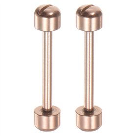 sourcing map 2pcs Montre Vis Tube Tige 20mm Intérieur Dia Acier Inoxydable Acier Montre Bracelet Épingles
