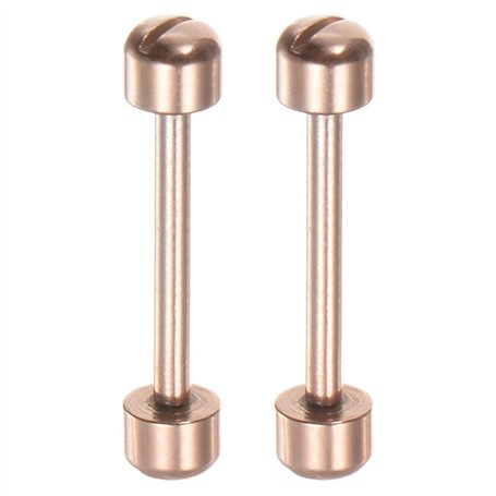 sourcing map 2pcs Montre Vis Tube Tige 20mm Intérieur Dia Acier Inoxydable Acier Montre Bracelet Épingles