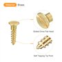 sourcing map Laiton Bois Vis, 25pcs M4 x 16mm Fente Entraînement Plat Tête Auto Taraudage Vis Tête Fraisée pour Travail Bois Meu