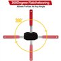 AXILYZE Outil de Compression d'Étrier de Frein, Outil avec 4 Crochets pour étrier, Outil Universel de Compression d'étrier de Fr