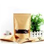 CYH Lot de 50 sacs en papier kraft auto-scellants – Pochettes de stockage alimentaires réutilisables avec fenêtre transparente –