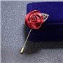 Revers Fleur Pin,6 Pack Boutonnière Revers pour Homme Boutonnière Fleur en Satin Épinglette Fleur Broches pour Hommes Costume Ma