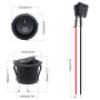 Taiss 10 pièces interrupteur 12v on off SPST 2 broches 2 positions Interrupteur à Bascule rond 6A/250V AC pour Voiture Camion Ba