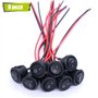 Taiss 10 pièces interrupteur 12v on off SPST 2 broches 2 positions Interrupteur à Bascule rond 6A/250V AC pour Voiture Camion Ba