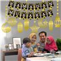 Décoration de Ramadan, Bannière Décoration Ramadan 8 Pièces Guirlande de Ramadan Mubarak, Eid Mubarak Musulmanes Ramadan Intérie