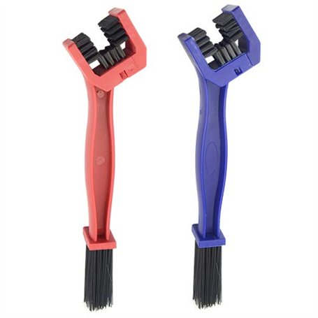 WMYCONGCONG Lot de 2 Outil de nettoyage de la chaîne de moto et de vélo Nettoyeur de rondelle de chaîne Brosse à manivelle Outil