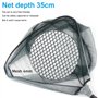 Lot de 2 épuisettes de pêche télescopiques pliables de 130 cm avec sac de rangement, longueur réglable, épuisette de pêche en ny