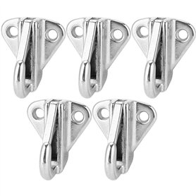POFET Lot de 5 crochets muraux pour manteaux en acier inoxydable