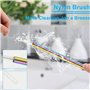 Pailles Bubble Tea Réutilisables Lot de 7 Acier Inoxydable Pailles à Boire en Métal Extra Larges 10mm Design Pointu avec 2 Bross