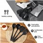 22 Pièces Ustensiles de Cuisine,Ustensiles de Cuisine en Silicone,Batterie de Cuisine Résistante à la Chaleur, avec Seau de Rang