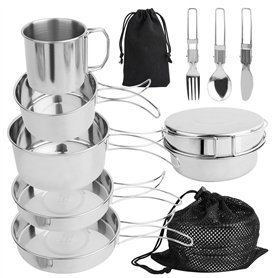 Set de 10 Couverts Camping