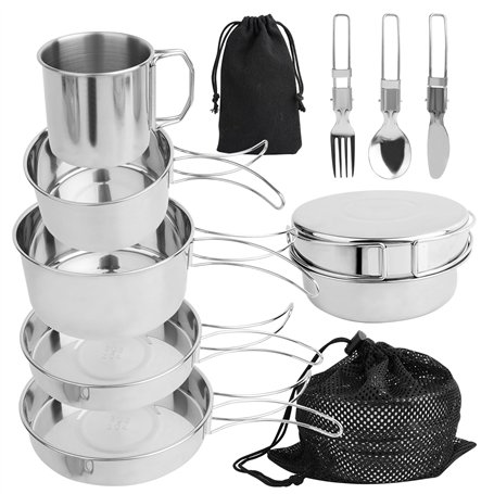 Set de 10 Couverts Camping