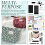 Trousse de Toilette Voyage, 2Pcs Pochette de Maquillage en Velours Côtelé, Trousse Maquillage Voyage, Trousse Maquillage Femme a