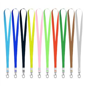 XHNFCU 20 Pièces Lanières Colorées avec Lanière à Clip en Métal Rotatif pour Cou
