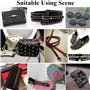 JJiaoLinin Rivets en Cuir,360 Ensembles de Rivets en Cuir Rivets à Double Capuchon en 3 Tailles Rivets en Cuir Set Double Rivet 