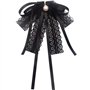 JJiaoLinin Nœud Papillon en Dentelle Noire pour Femme et Fille