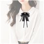 JJiaoLinin Nœud Papillon en Dentelle Noire pour Femme et Fille, Broche Noeud de Chemise pour Femme Broche Nœud Papillon Perle Br