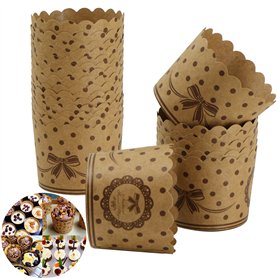Caissettes Cupcakes Papier Moules Gâteaux - Lot de 50 papier kraft avec nœud papillon pour muffins