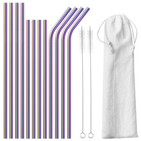 Gvolatee 12 Pcs Pailles en Acier Inoxydable 304