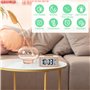Gvolatee Réveil Digital Lumineux en Bois, LCD Grand Ecran Horloge Numérique, Reveil Matin Numerique avec Affichage Date Températ