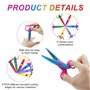 Crihovy 6 Pièces Ciseaux Enfant + 6 Pièces Perforatrices à Papier, Ciseau Cranteurs Zigzag + Perforatrice avec 6 Formes de Coupe