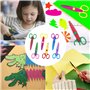 Crihovy 6 Pièces Ciseaux Enfant + 6 Pièces Perforatrices à Papier, Ciseau Cranteurs Zigzag + Perforatrice avec 6 Formes de Coupe