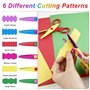 Crihovy 6 Pièces Ciseaux Enfant + 6 Pièces Perforatrices à Papier, Ciseau Cranteurs Zigzag + Perforatrice avec 6 Formes de Coupe