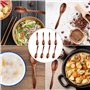 Riloventa 8 Pièces Cuillere en Bois, Petite Cuillère a Miel, Louche en Bois, Wooden Spoon, Petites Générique Mini Cuillères Rond
