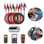 Nicrulp Fiche Banana à Pince Crocodile + Sondes, Pinces Crocodiles, Kit de Fils de Test Câble, Cordon Multimètre Testeur Electri