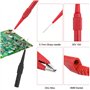 Nicrulp Fiche Banana à Pince Crocodile + Sondes, Pinces Crocodiles, Kit de Fils de Test Câble, Cordon Multimètre Testeur Electri