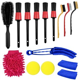 Absyrony 15 PCS Kit de Brosse Nettoyage Voiture