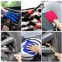 Absyrony 15 PCS Kit de Brosse Nettoyage Voiture, Pinceau Detailing Auto Intérieur et Extérieur, Kit Lavage Voiture avec Chiffon 