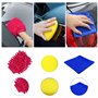 Absyrony 15 PCS Kit de Brosse Nettoyage Voiture, Pinceau Detailing Auto Intérieur et Extérieur, Kit Lavage Voiture avec Chiffon 