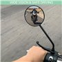 Nicrulp 1 Paire Rond Rétroviseurs Latéraux Moto Embout de Guidon, Rétroviseur Moto Universel, Miroir Latéral de Moto Réglable 36