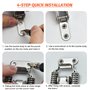 SPEACOUR 4 PCS Fermeture à Levier à Ressort en Acier Inoxydable Verrou de Tension Bascule Loquet de Tension Serrure à Levier de 