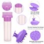 VireEyU Set de 4 Pièces Applicateur d'Huile pour Cheveux avec Brosse de Massage - Bouteille Applicatrice et Brosse de Massage du