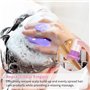 VireEyU Set de 4 Pièces Applicateur d'Huile pour Cheveux avec Brosse de Massage - Bouteille Applicatrice et Brosse de Massage du