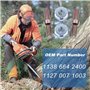AUMEL Kit d'écrous de goujon de barre de tendeur de tendeur de chaîne Pour tronçonneuse Stihl 066 MS660 MS 660 Remplacer 1138 66